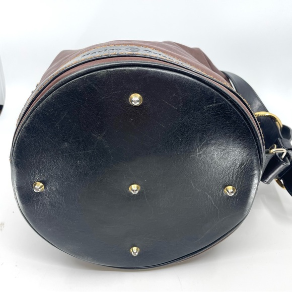 Marino Orlando Leather Brown With Black Trim Shoulder Sling Bag Adjustable Strap - Picture 4 of 8